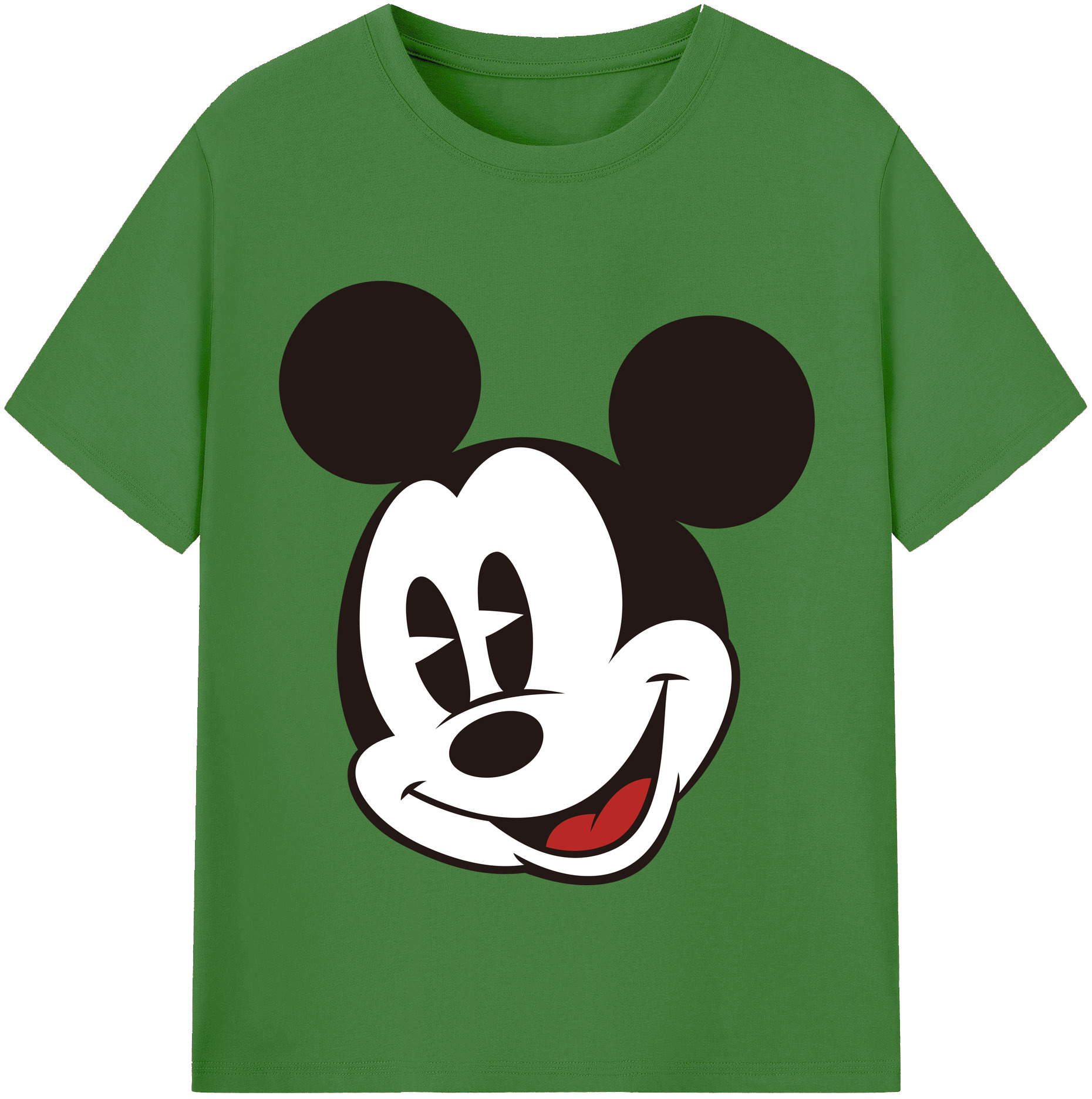 （画像用） ミッキーマウス Mickey Mouse レディースカジュアルプリントTシャツ（綿100％）